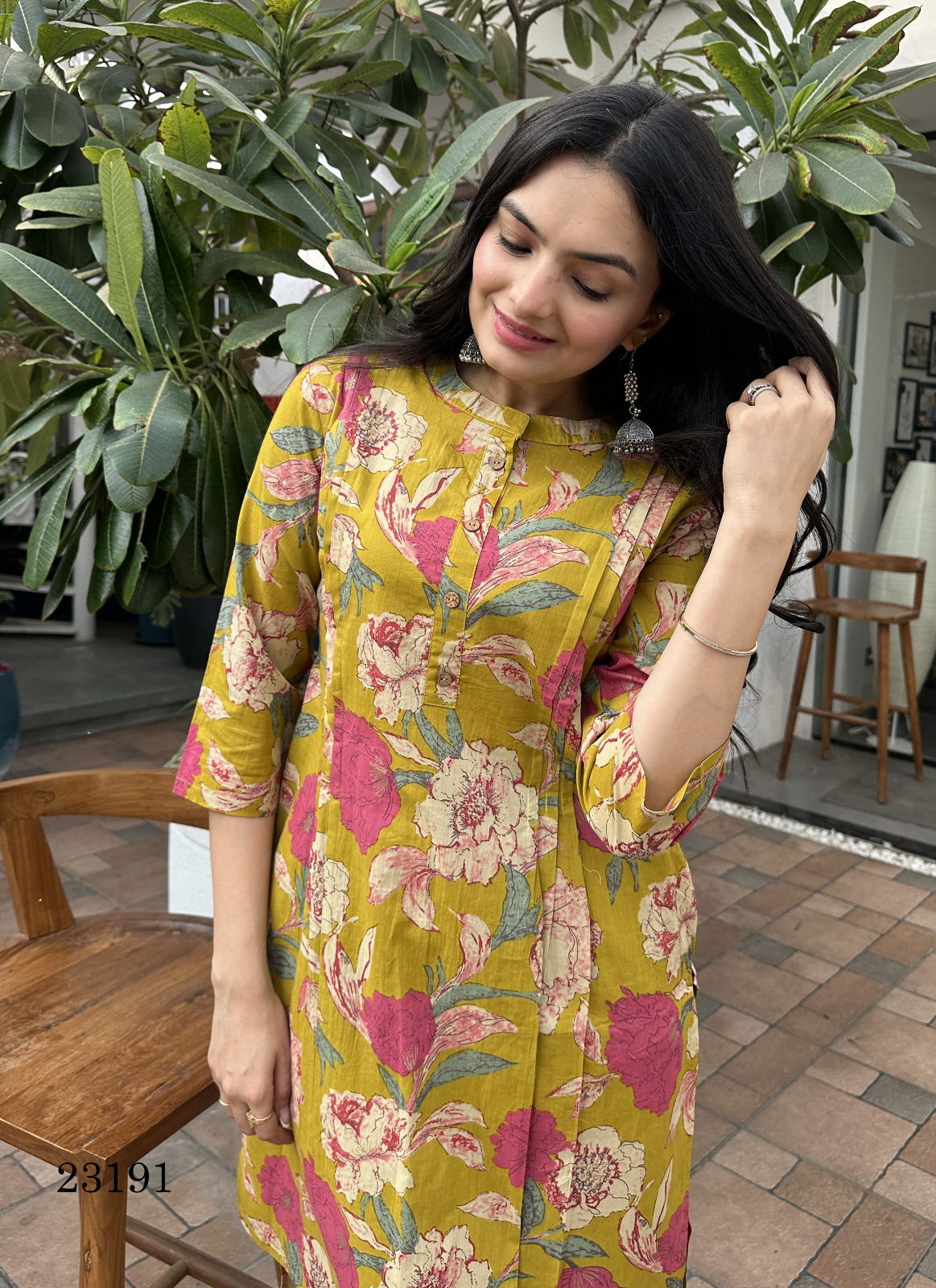 Indira 23191 Cambric Cotton Cord Set Kurti With Bottom Wholesale Catalog Surat